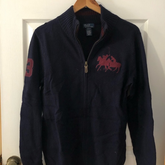 Polo Ralph Lauren Shawl Neck Full Zip Men’s Size M - Picture 3 of 4